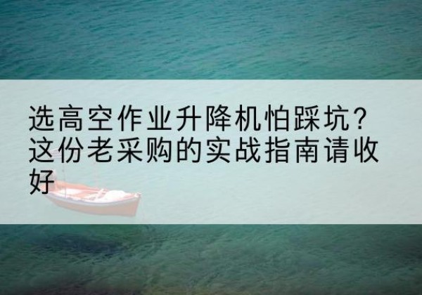 阿合奇高空作业升降机厂家推荐-选高空作业升降机怕踩坑？这份老采购的实战指南请收好